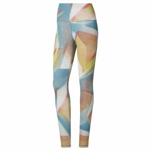 Legginsy Damskie Reebok Yoga Lux Bold High-Rise Kolorowe PL 39CVWHN